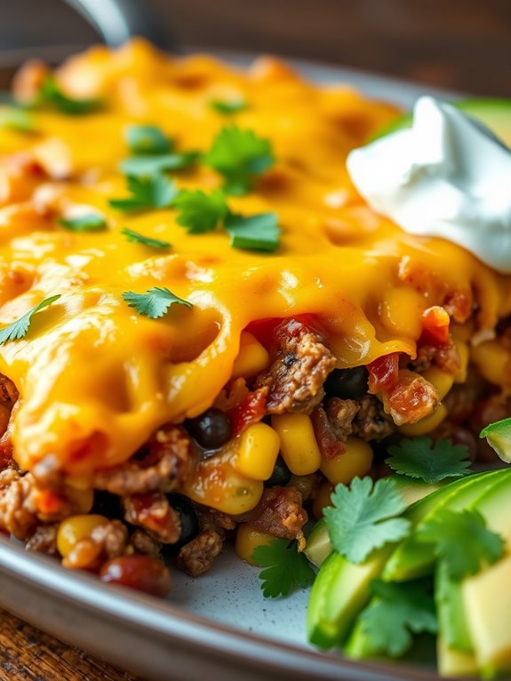 mexican inspired casserole dish