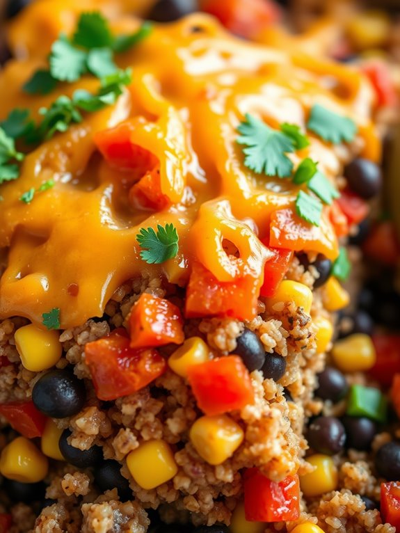 mexican quinoa black bean casserole
