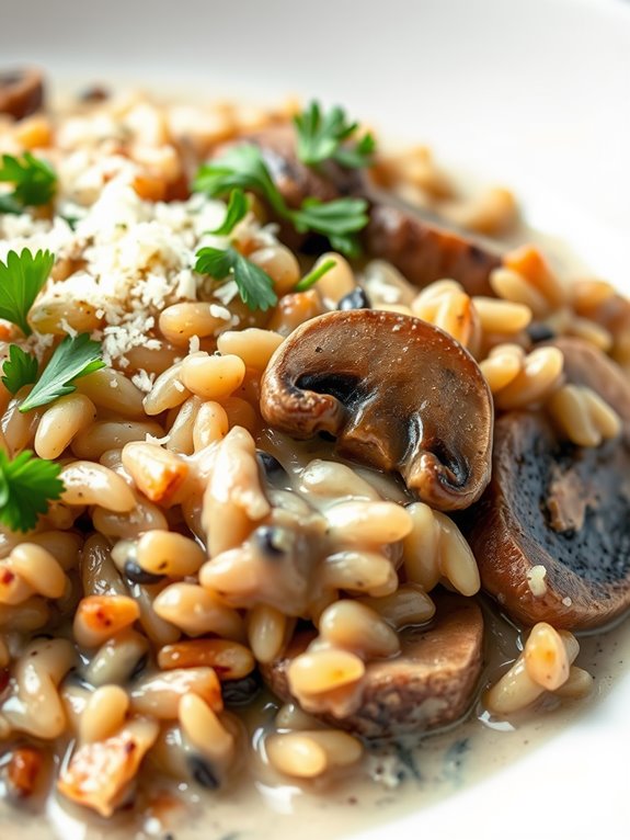mushroom and rice dish