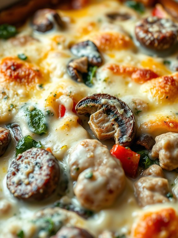 mushroom and sausage casserole