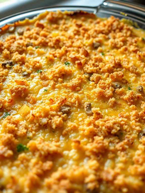 mushroom cabbage cheesy bake