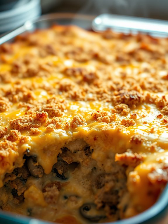 mushroom casserole with hamburger