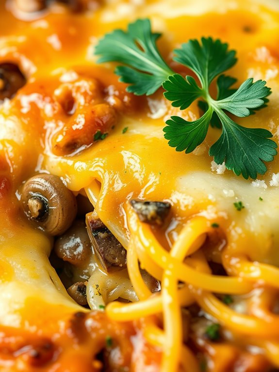 mushroom herb spaghetti squash casserole