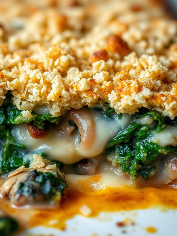 mushroom spinach casserole recipe