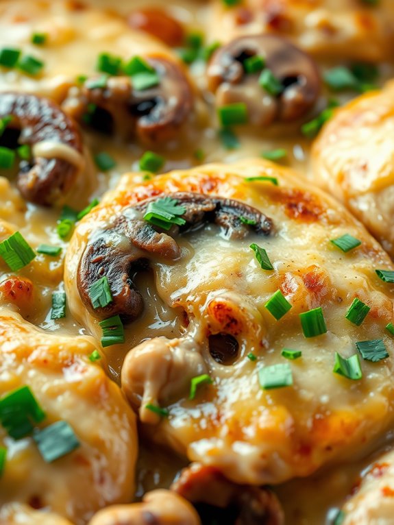 mushroom swiss chicken casserole