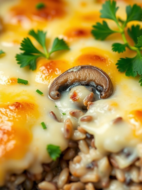 mushroom wild rice casserole