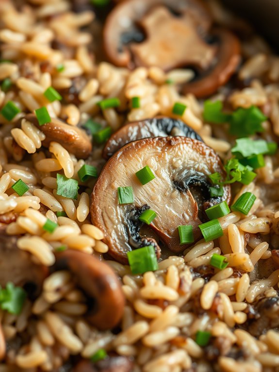 mushroom wild rice dish