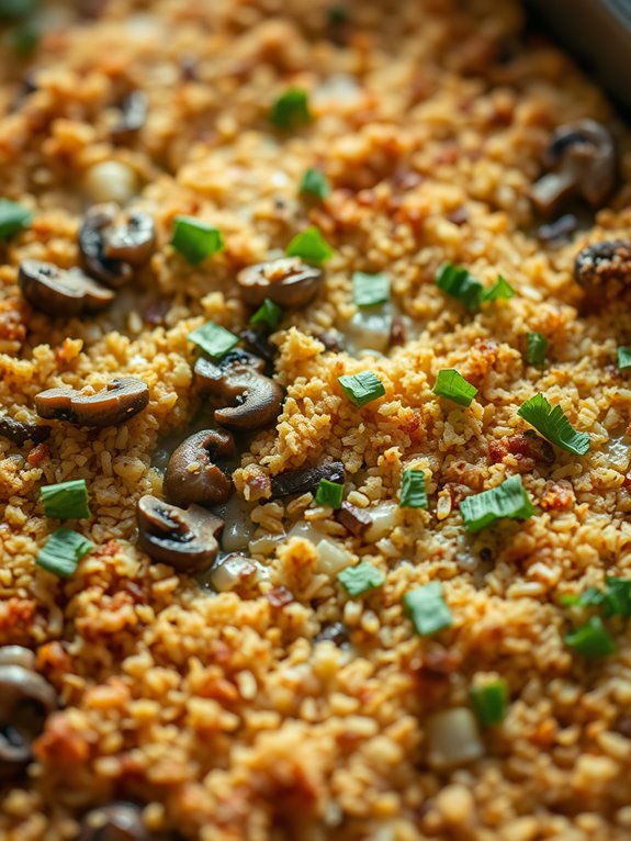 mushroom wild rice dish