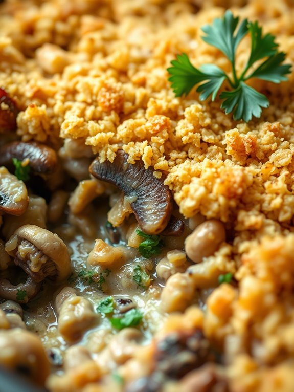 mushroom wild rice dish