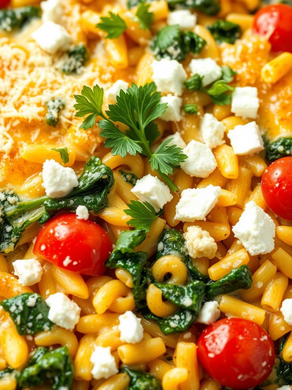 orzo spinach baked dish