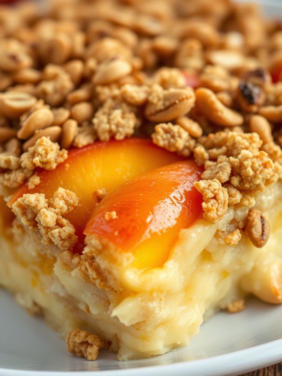 peach cobbler breakfast casserole
