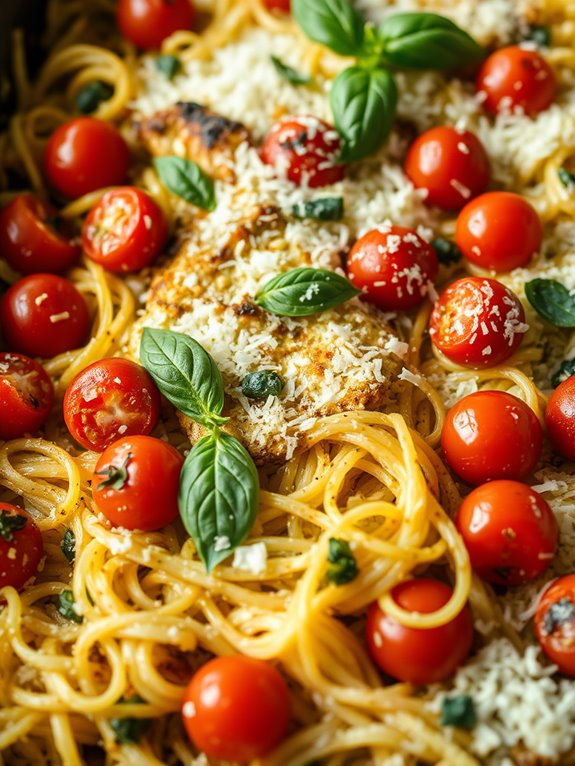 pesto chicken spaghetti squash casserole