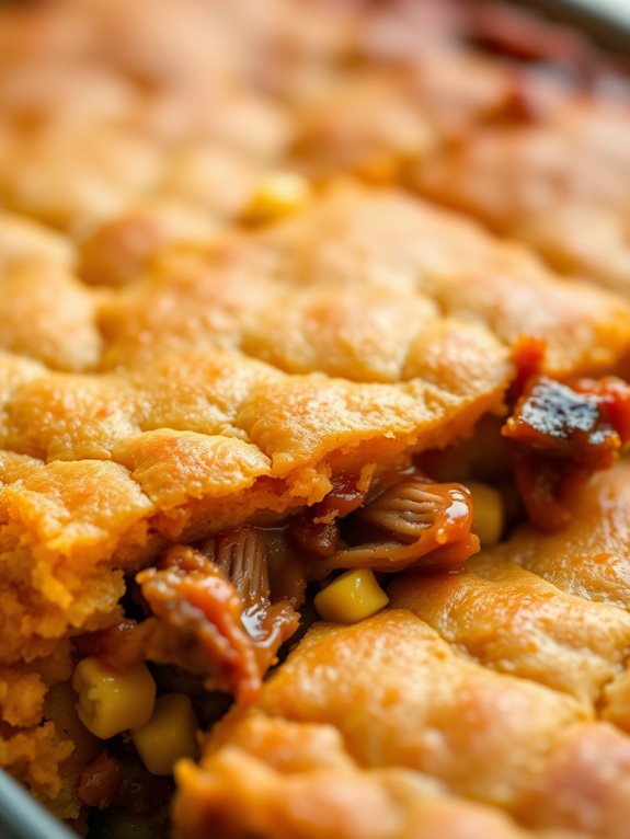 pulled pork cornbread casserole