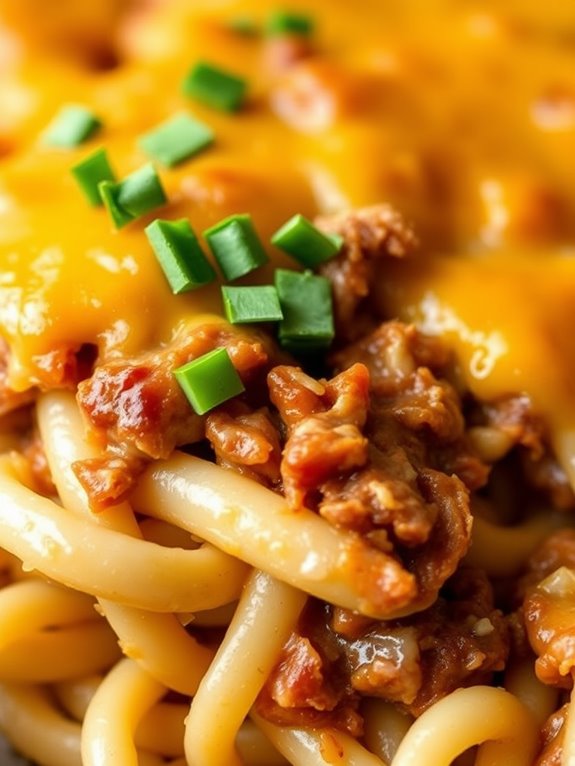 pulled pork noodle casserole