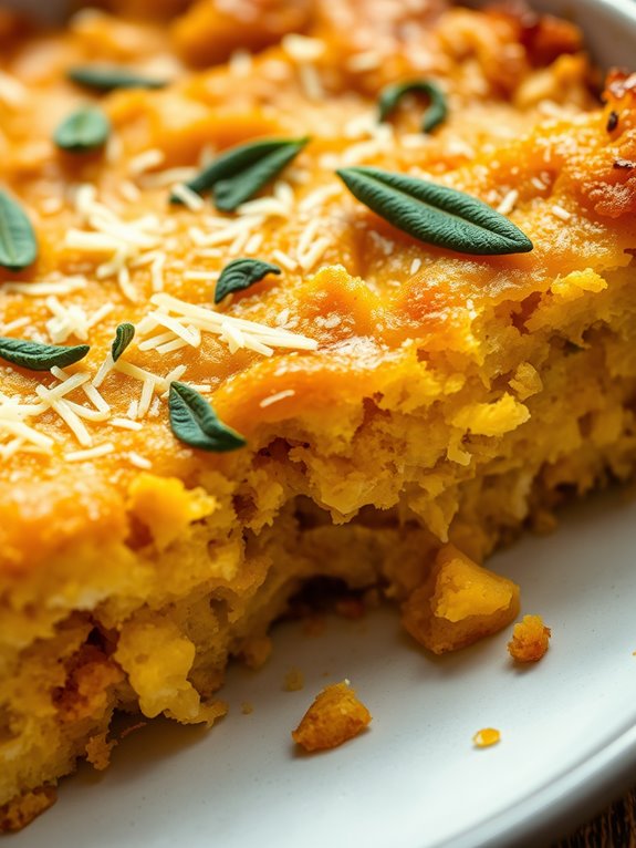pumpkin sage bread pudding
