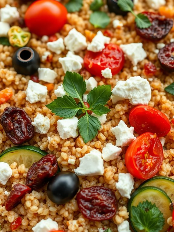 quinoa casserole with mediterranean flavors