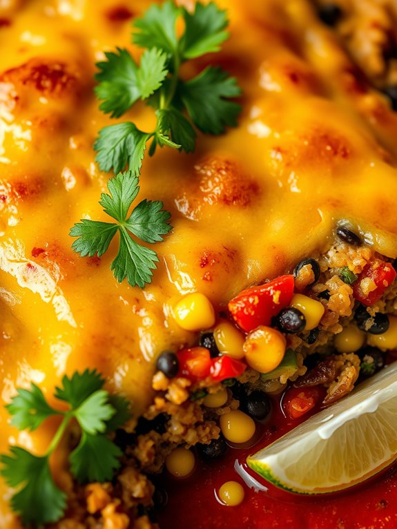 quinoa vegetable enchilada casserole