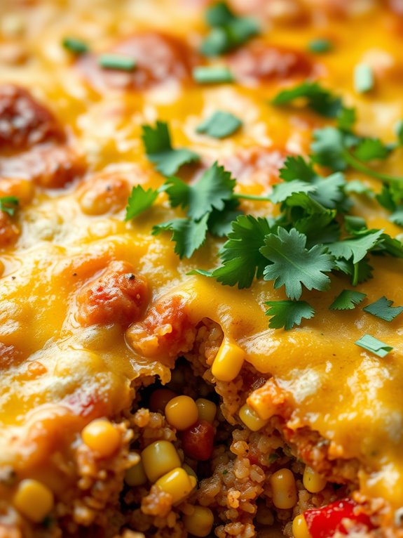 quinoa vegetable enchilada casserole