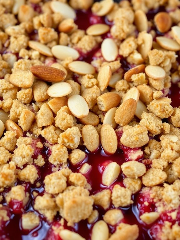 raspberry almond crumble casserole