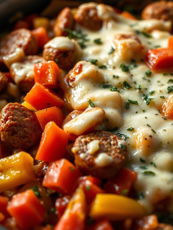 sausage and peppers casserole