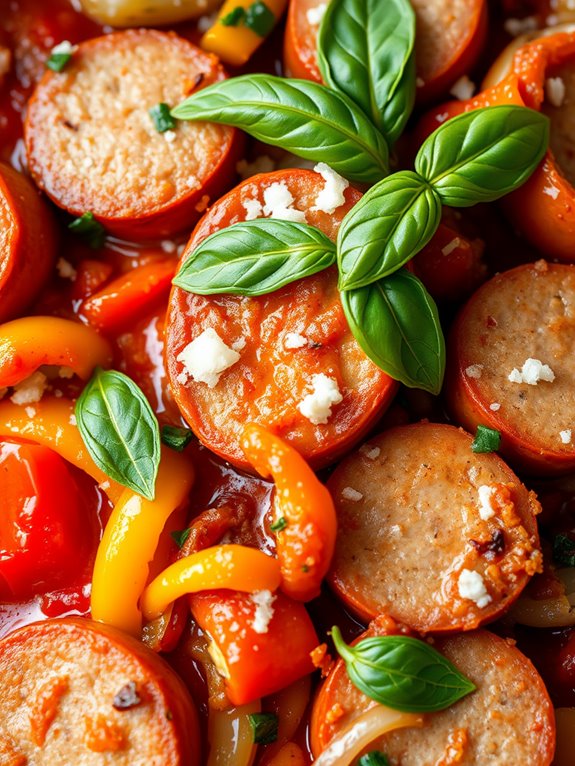 sausage and peppers casserole