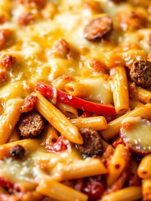 sausage and peppers ziti
