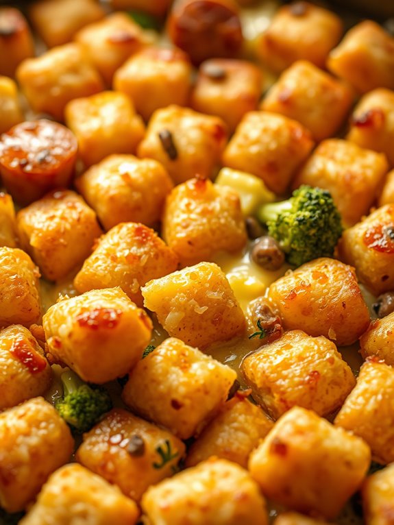 sausage broccoli tater tot casserole