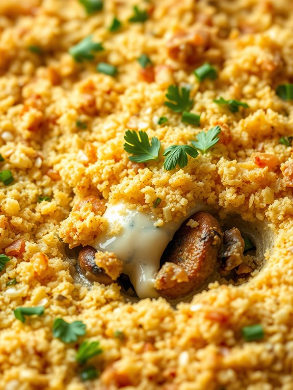 sausage mushroom baked dish
