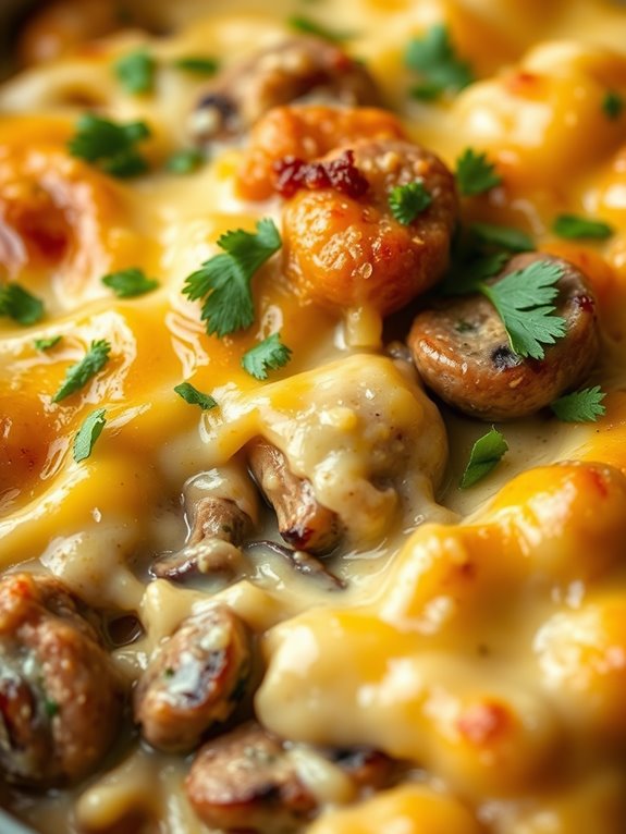 sausage mushroom casserole recipe