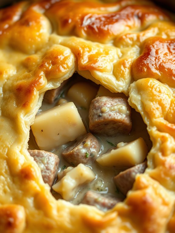 sausage potato pot pie