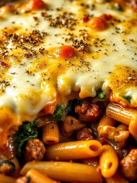 sausage spinach casserole dish
