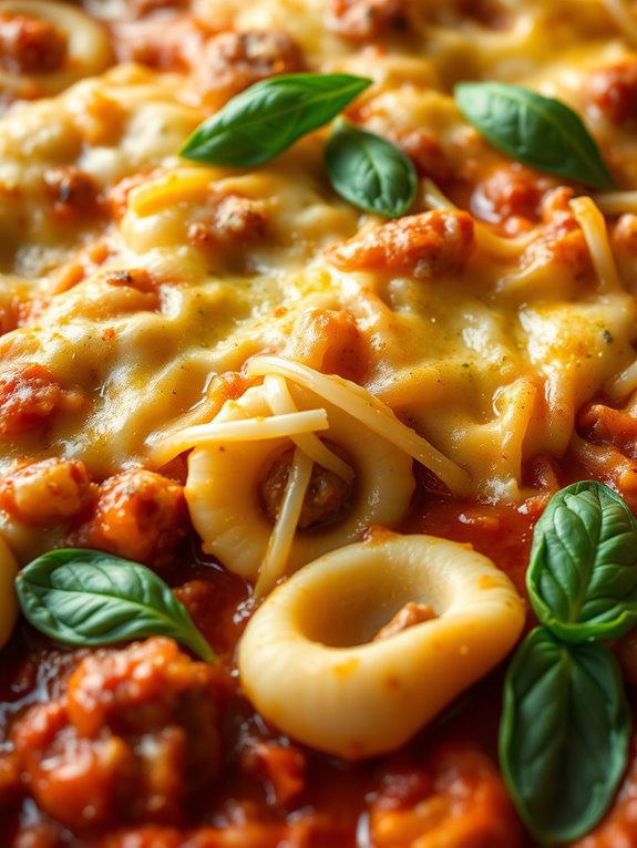 sausage tortellini marinara casserole