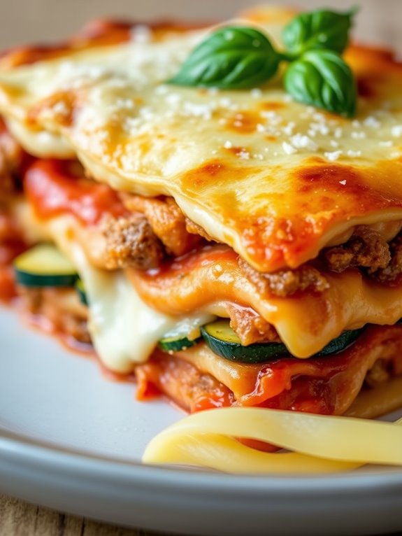 sausage zucchini layered dish