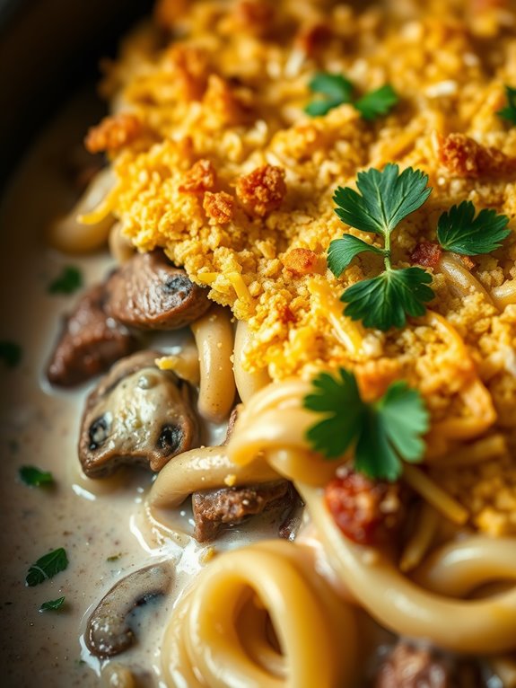 savory beef mushroom casserole