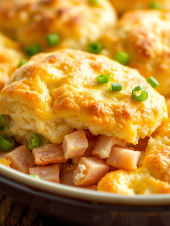 savory biscuit breakfast casserole