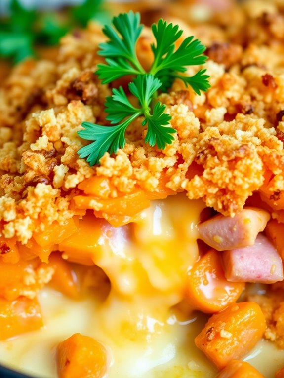 savory casserole with ham