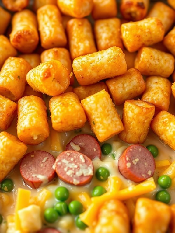 savory casserole with hot dogs