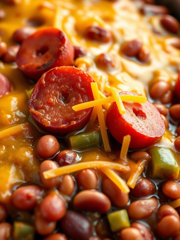 savory casserole with hot dogs