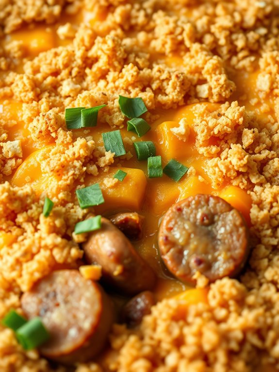 savory casserole with sausage