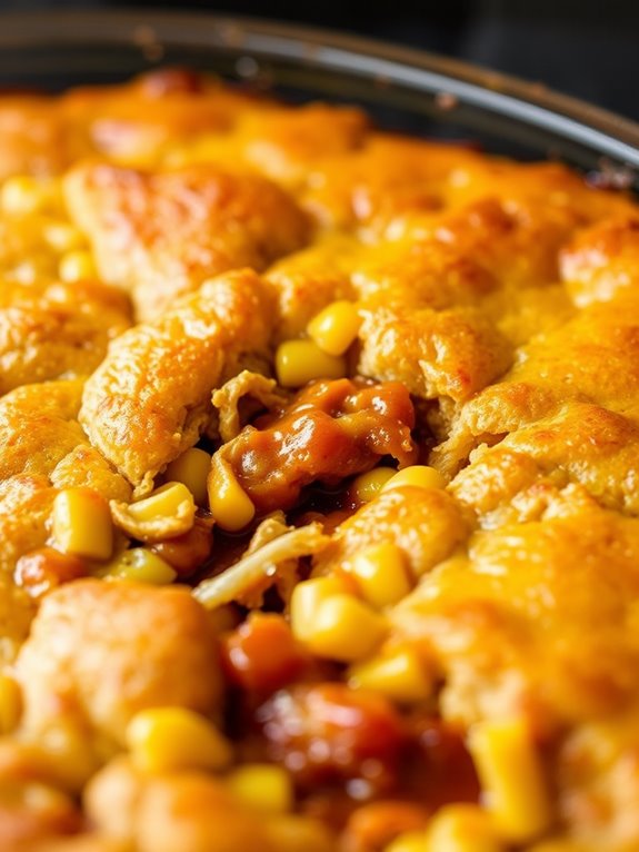 savory chicken and cornbread casserole