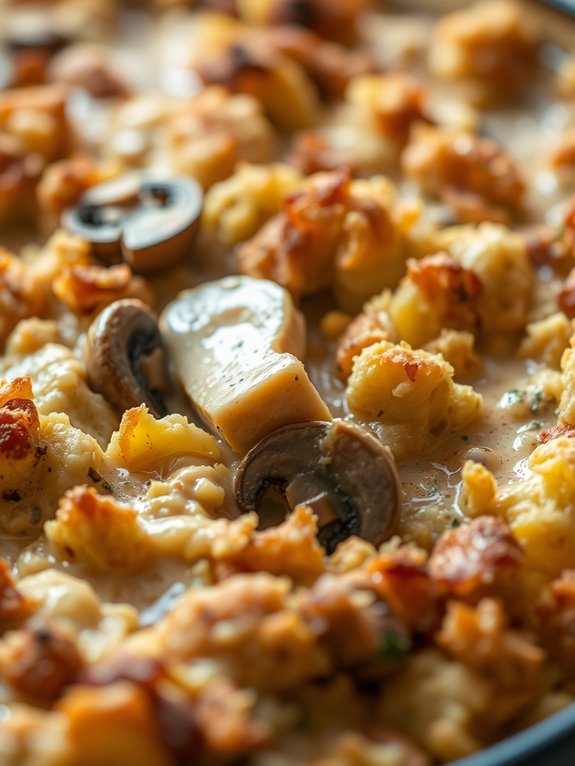 savory chicken mushroom stuffing