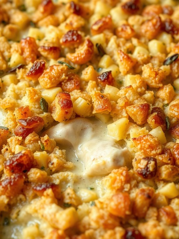 savory chicken stuffing bake