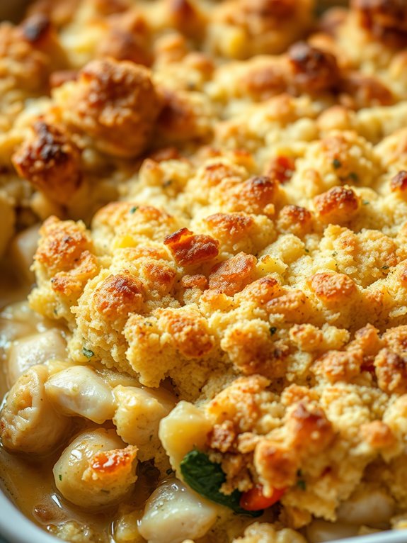 savory chicken stuffing bake