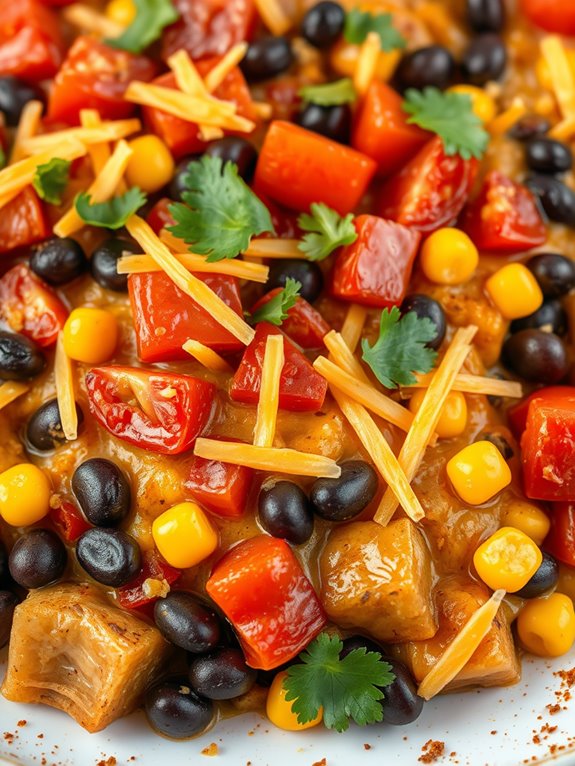 savory eggplant black bean casserole