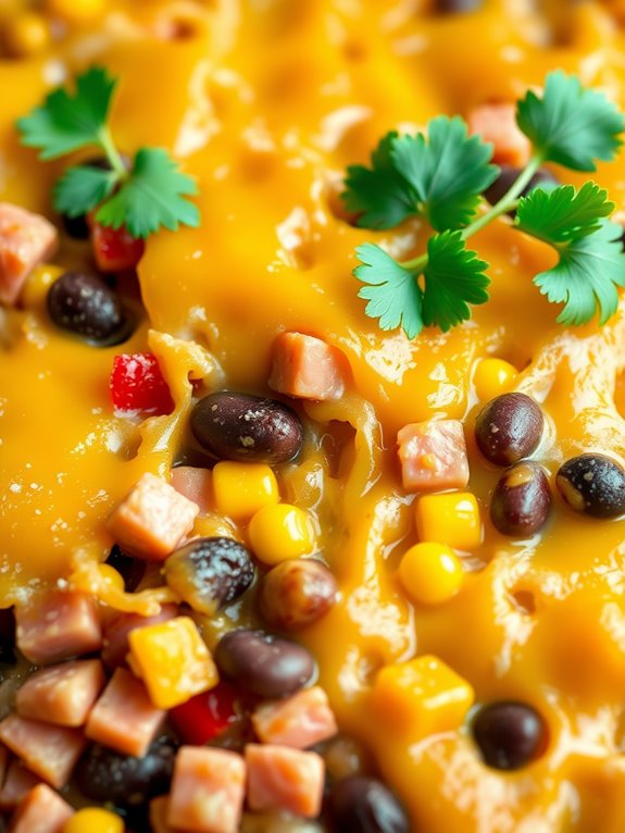 savory ham and beans