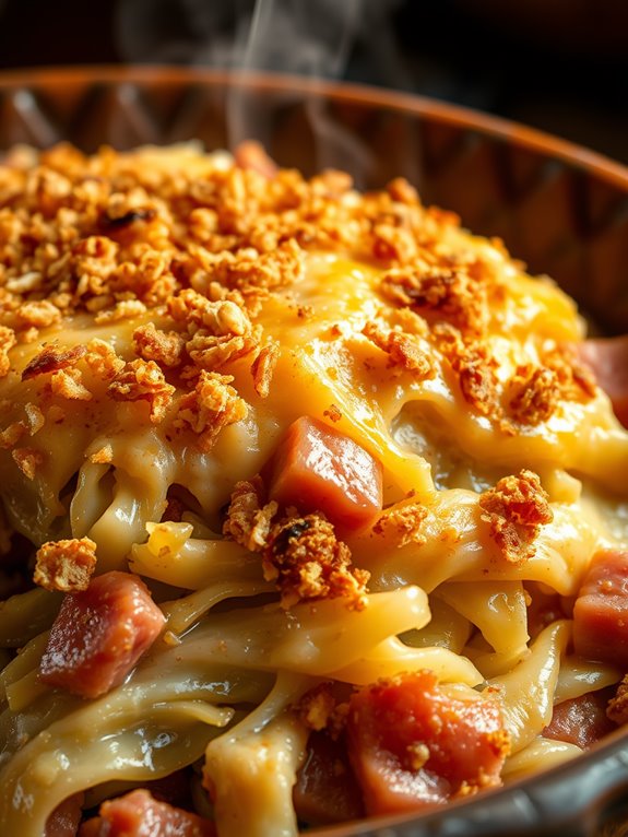 savory ham and cabbage