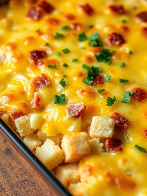 savory ham and cheese casserole