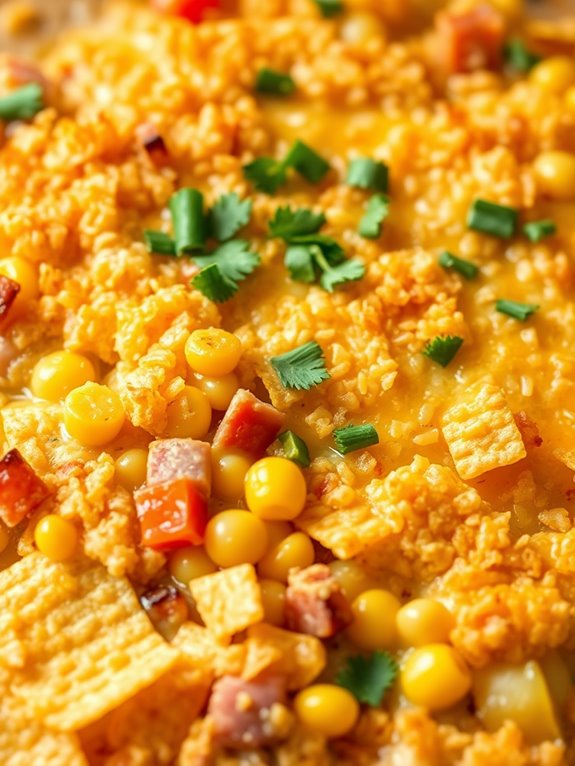 savory ham and corn casserole