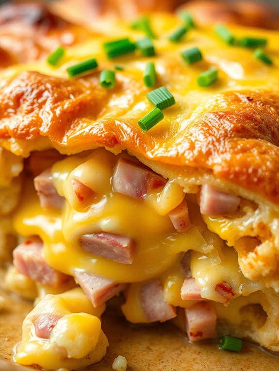 savory ham croissant casserole