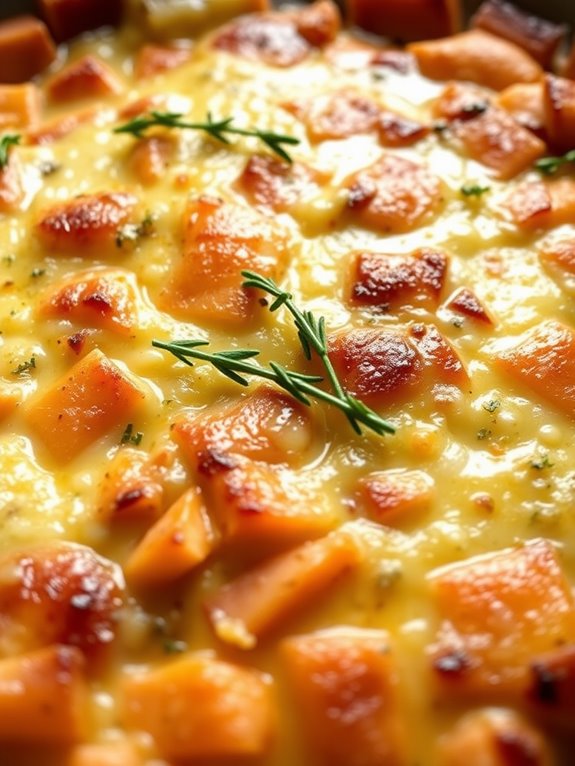savory ham sweet potato dish